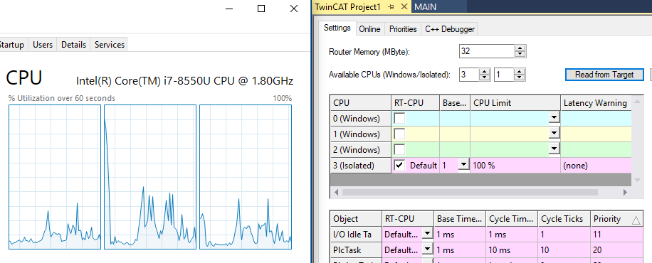 Three cores in virtual machine