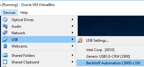 VirtualBox USB Beckhoff